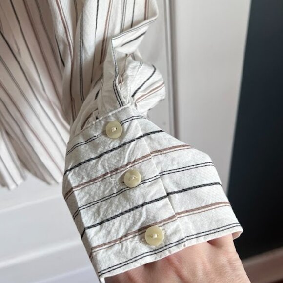 Ann Taylor Factory Silky Striped Button Down - Picture 3 of 4